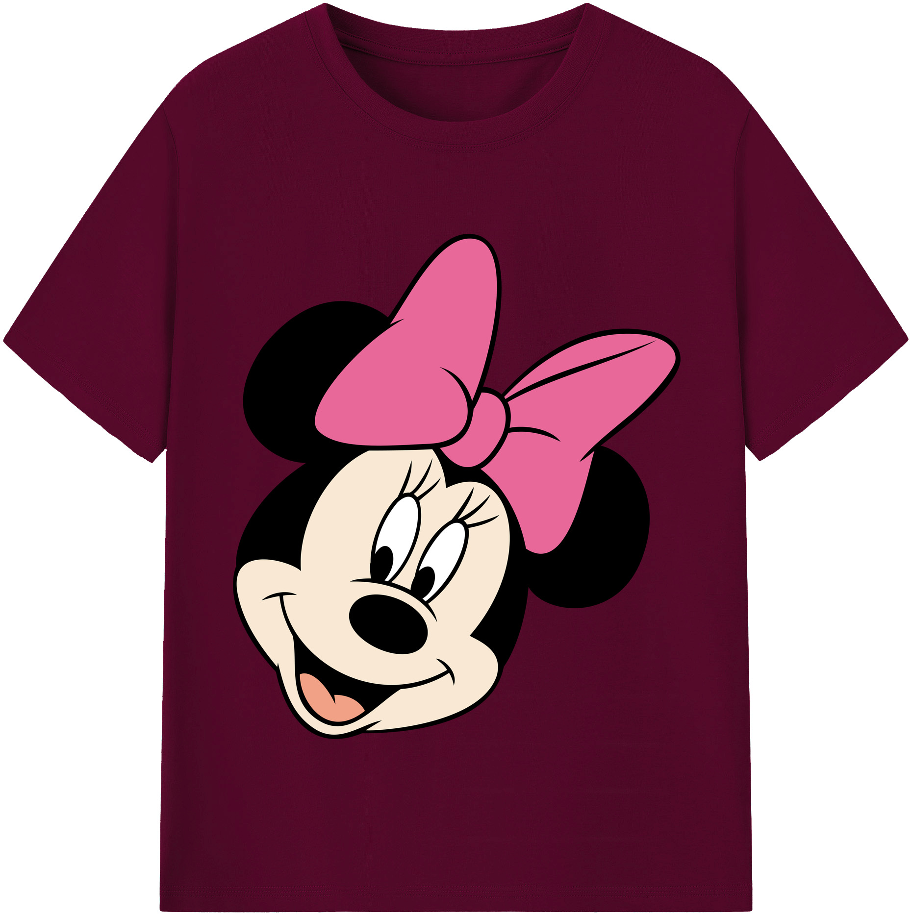 （画像用） ミッキーマウス Mickey Mouse レディースカジュアルプリントTシャツ（綿100％）